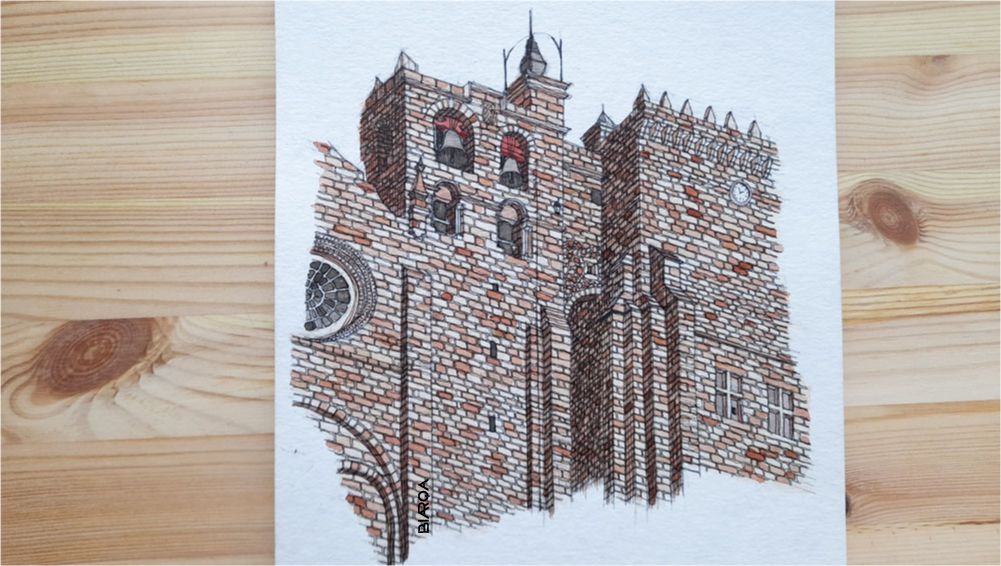 Cathedral facade drawing